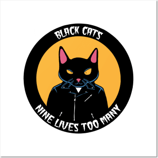 black cat Posters and Art